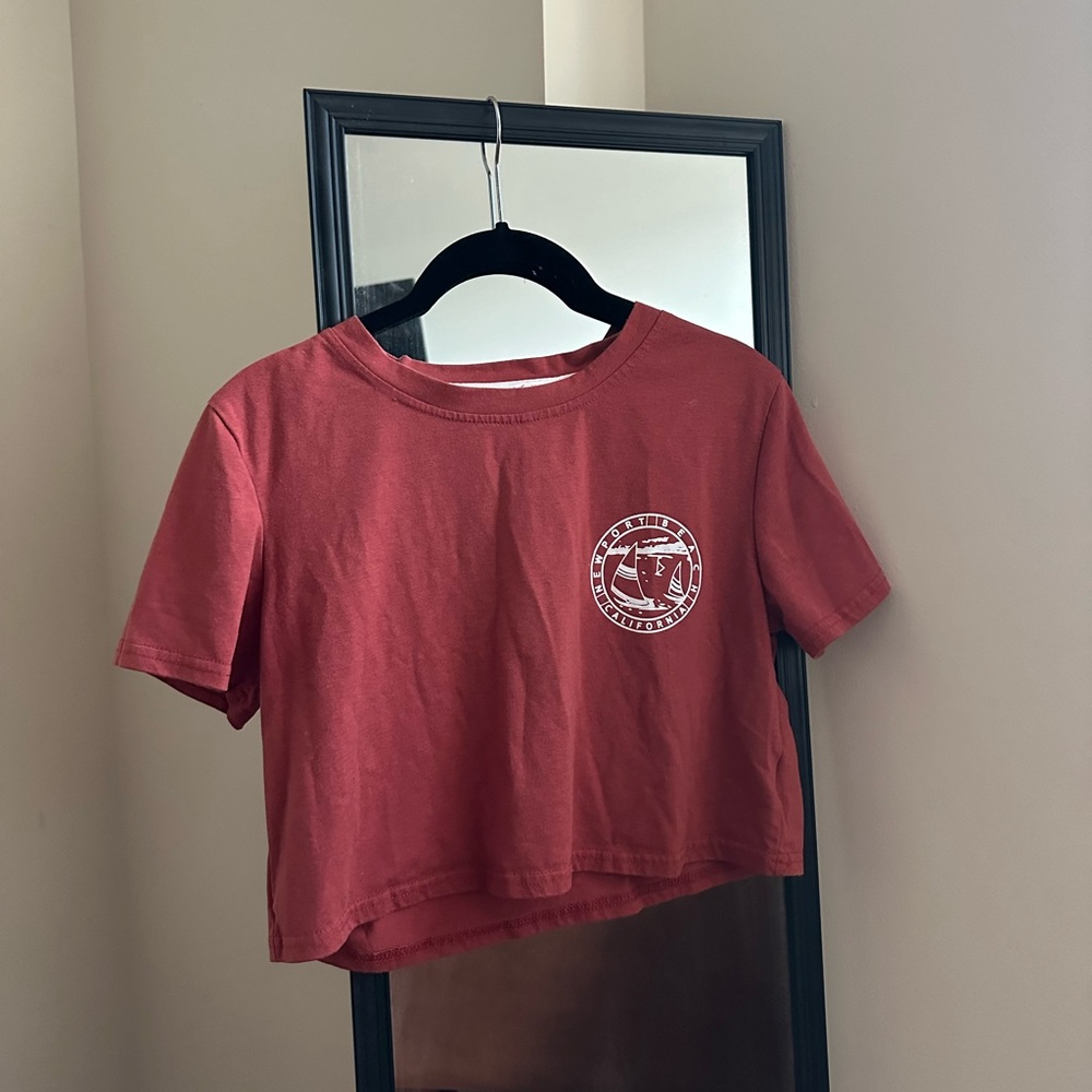 Red Cropped Shirt